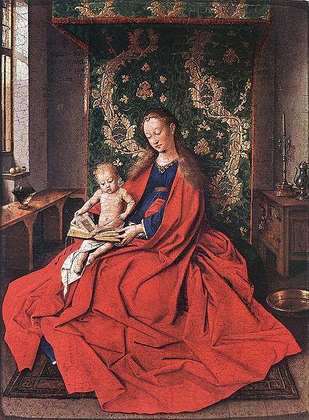 Jan Van Eyck Madonna with the Child Reading Norge oil painting art